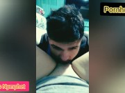 Curious gostosa ensinando gay a chupar buceta  5/16