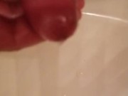 Slo -mo jack precum and cumshot