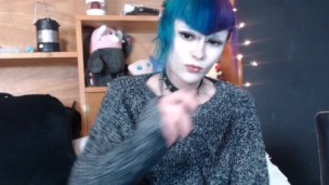 young tgirl stroking 9 inch cock on chaturbate
