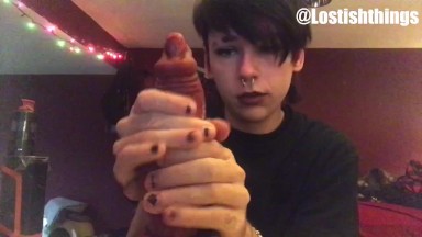 I take bad dragon load in mouth (gagging)