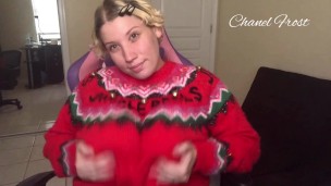 Bouncing My Huge Swollen Tits In My XXXMAS Sweater!