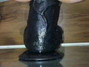 anal fast fucking big black dildo pov
