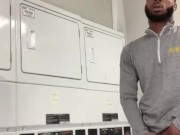 SMOKEPOLEBOY CAUGHT JACKING OFF AT THE LAUNDRY MAT.