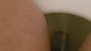 Stripper Really Needs To Pee, Toliet Pee In Club Bathroom 