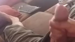 Afternoon wank on sofa