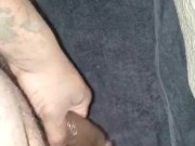 Jerking off black dick