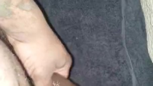 Jerking off black dick