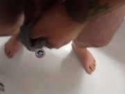 Pissing my pants in the bath, then cumming in them