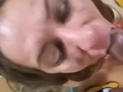 Sucking balls and eating cum as reward 6/16