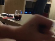 Edging at home and Public Oral at the church (plus pissing)