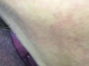 Up close eating her pregnant pink pussy