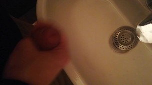 Wank and cum on Christmas party