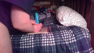 Still at the parent's, Johnny Ryder masturbates with his dildo and plug