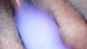 Wet fuzzy black pussy