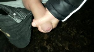 Middle eastern twink cums through a fence - He fucks a fence outdoor !!