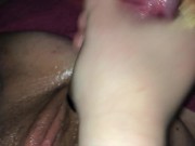 Hot Handjob with oil (cockring)