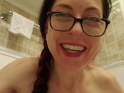 Nerdy Faery Pisses On A Fuzzy White Pillow 16/16