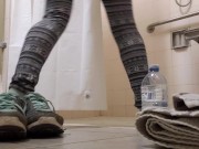 Standing Piss And Shower At The Gym 4/16