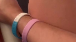 Diaper Girl plays with a magic wand 