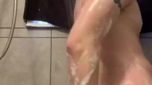 Hot College boy strips and showers 