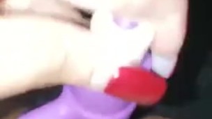 Playing with my wet pussy while daddy’s at work
