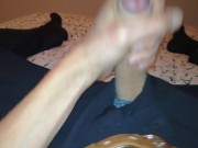 Quick wank on bed - Screenshot 7 of 16 - Cum