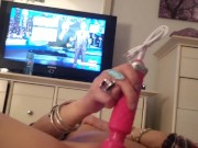 Clitoral stimulation look for the cum when I pull out the 1st time
