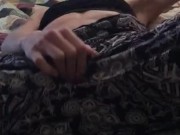 Playing with the hole in my pants 