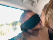 Isizzu is shy & horny with her step Brother in the car on a PUBLIC STREET