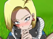 DragonballS Android 18 - POV REAL blowjob By MissKitty2K Gameplay