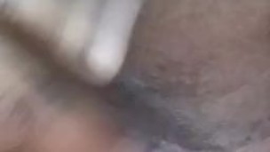 Rubbing on my fat pussy 