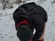 Nerdy Faery Makes A Piss Mess In The SNow 16/16