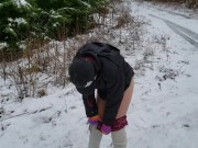 Nerdy Faery Makes A Piss Mess In The SNow 2/16