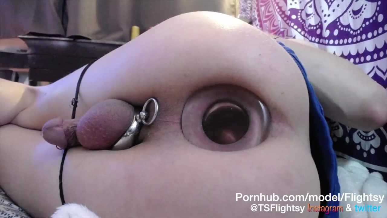Giant Buttplug Porn - HUGE Glass Butt Plug Cute Tgirl Stretched - Flightsy - RedTube