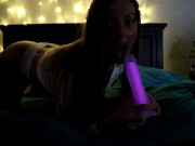 Toy Testing - Glow in the Dark Dildo - Screenshot 6 of 16 - HD