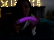Toy Testing - Glow in the Dark Dildo - Screenshot 8 of 16 - Big Boobs