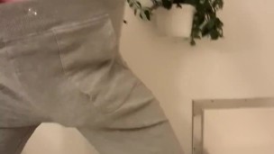 Wearing Grey Sweatpants while I Jerk off & Cum 