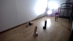 Sissy task - 5 dildos, DP and cum