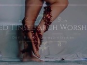 Red Tinsel Arch Worship