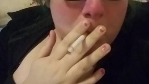 Trashy Green Hair Trans Erotic Smoking