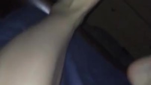 Sexy girl plays with her sexy feet