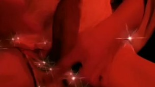 Sexy Trap In Red Strokes Huge Cock In Lingerie