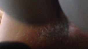 fucking a black pussy toy and cumming on it