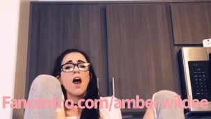 Exxxtra Tiny Petite Schoolgirl Fucks Herself on the Kitchen Counter
