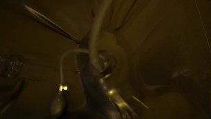 Straight guy in rubber vac bed Pt.1