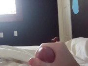 Stoking hard cock