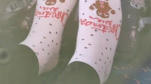 Socks and Feet Tease on The Train