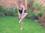 Girl pissing outside on the grass 15/16