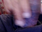 Home alone jerking off my big black cock thinking of you and moaning 
