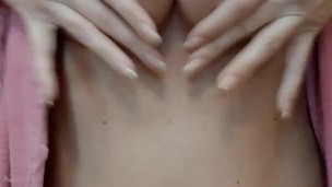 Wet nipples, big natural tits, make me wet, spit fetish 
